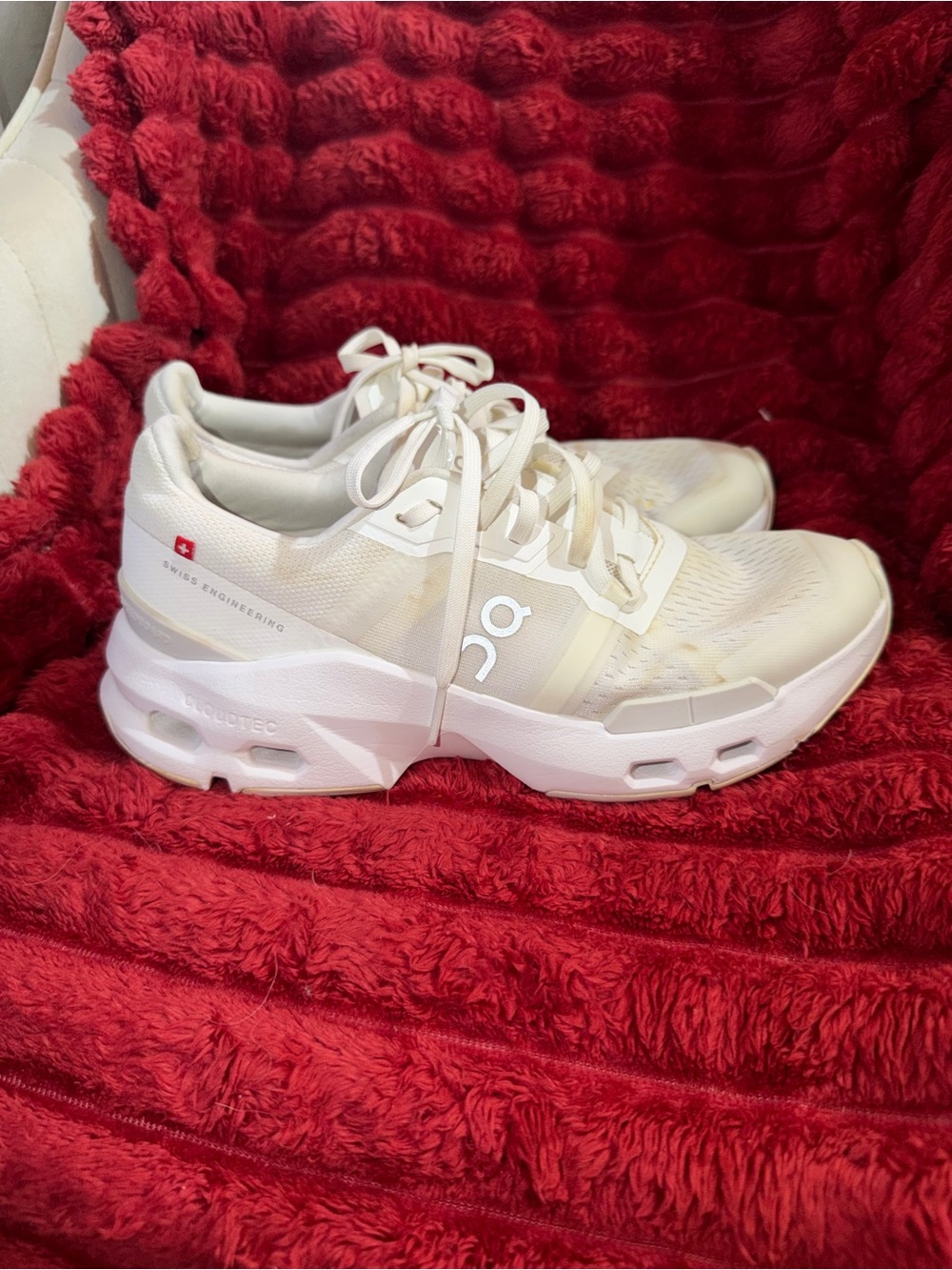 On Running Women's Cloudtec Sneakers in Off-White.